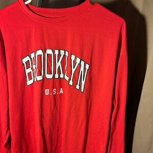Red Brooklyn USA Long Sleeve Shirt